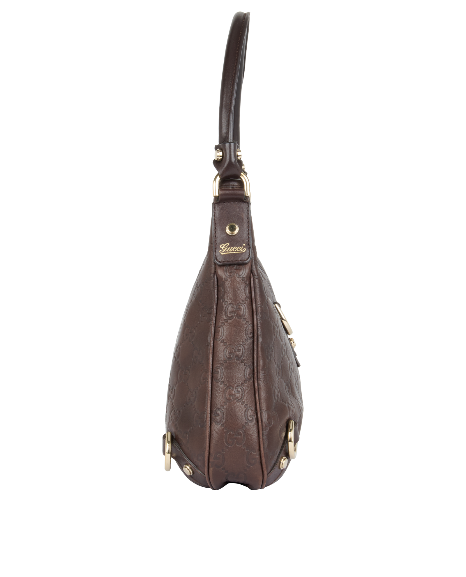 Guccissima Abbey D-Ring Hobo, &pound;450, Handbags, Brown, Leather, Bottom view